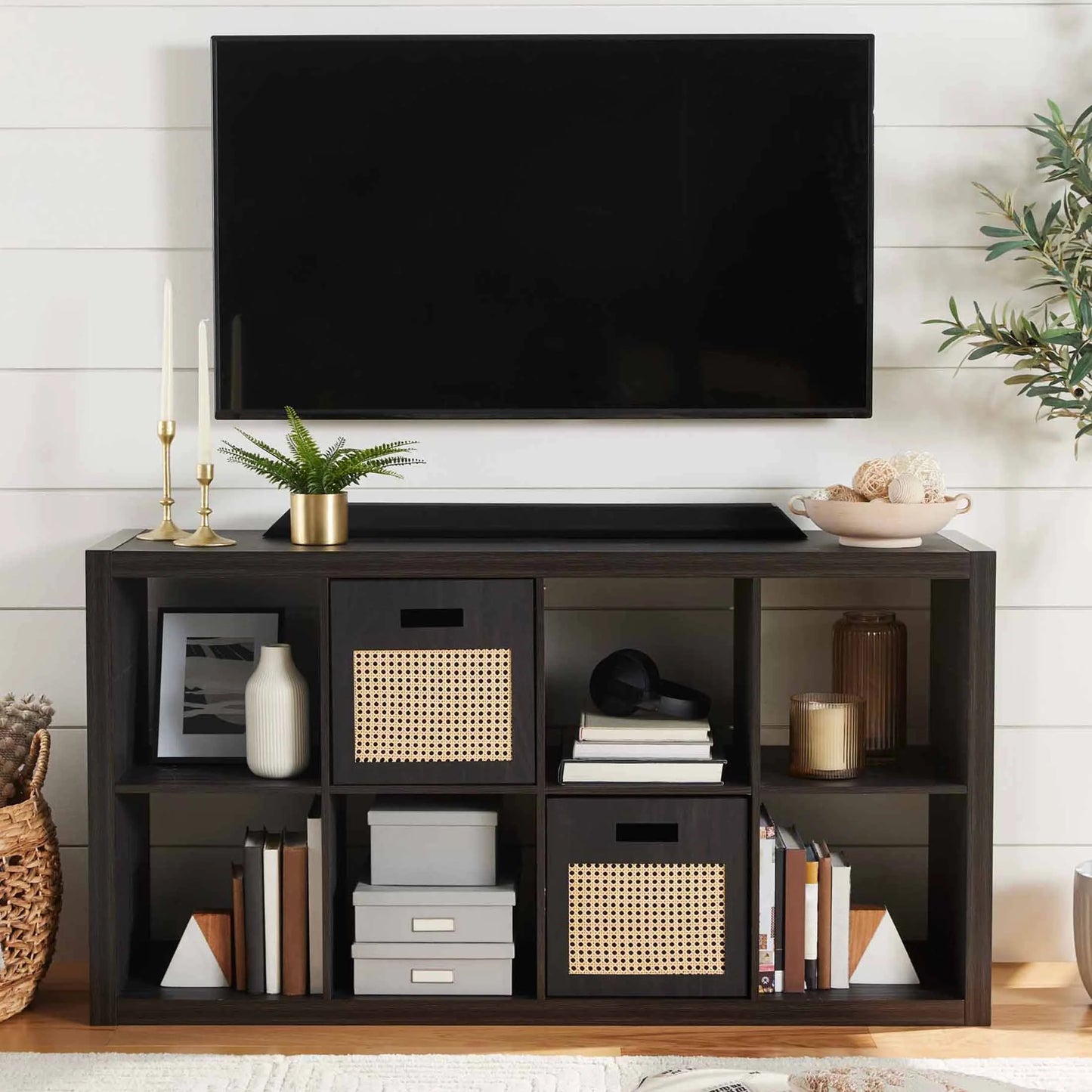Better Homes & Gardens 8-Cube Storage Organizer – Stylish & Functional Shelving (Solid Black) - HomeMuse