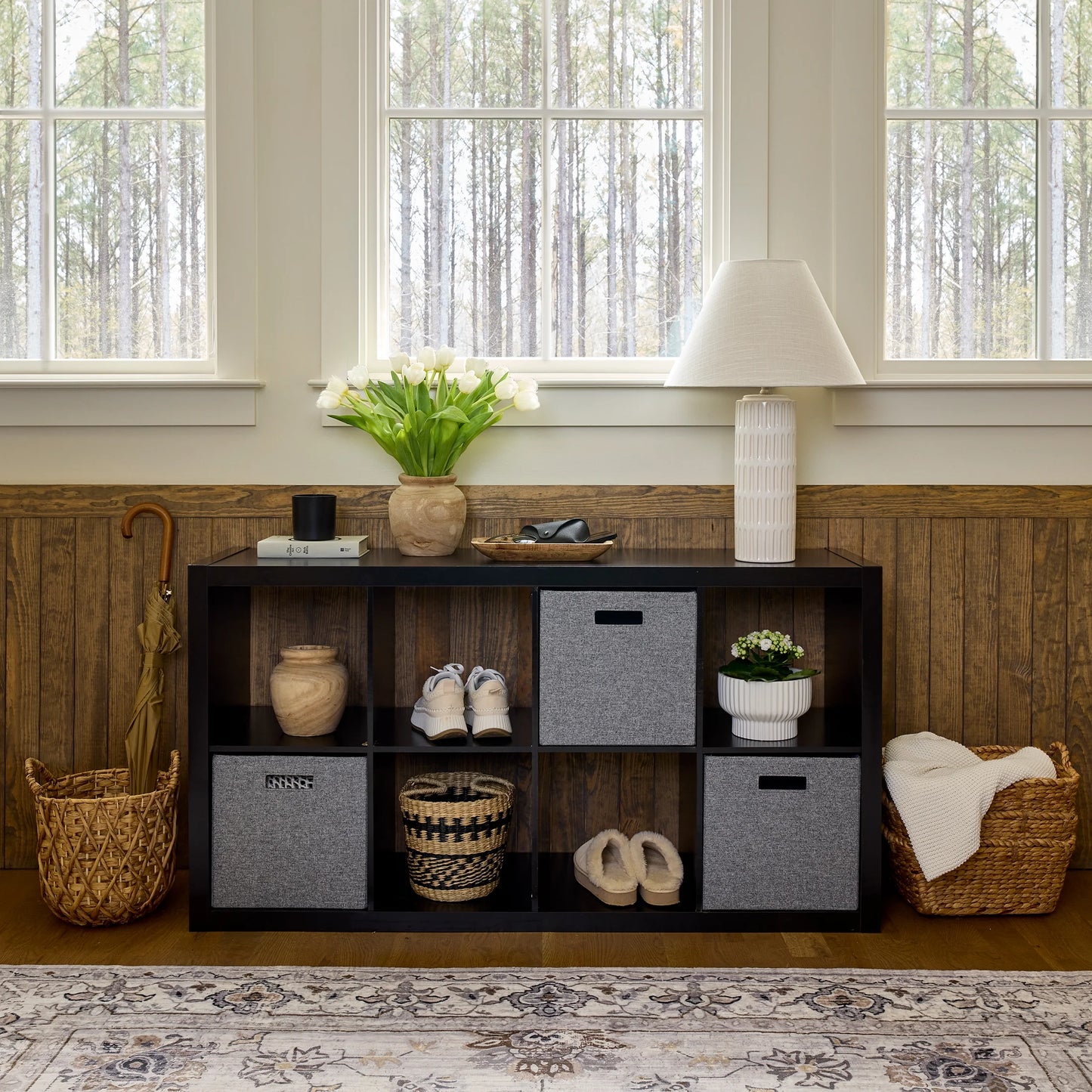 Better Homes & Gardens 8-Cube Storage Organizer – Stylish & Functional Shelving (Solid Black) - HomeMuse