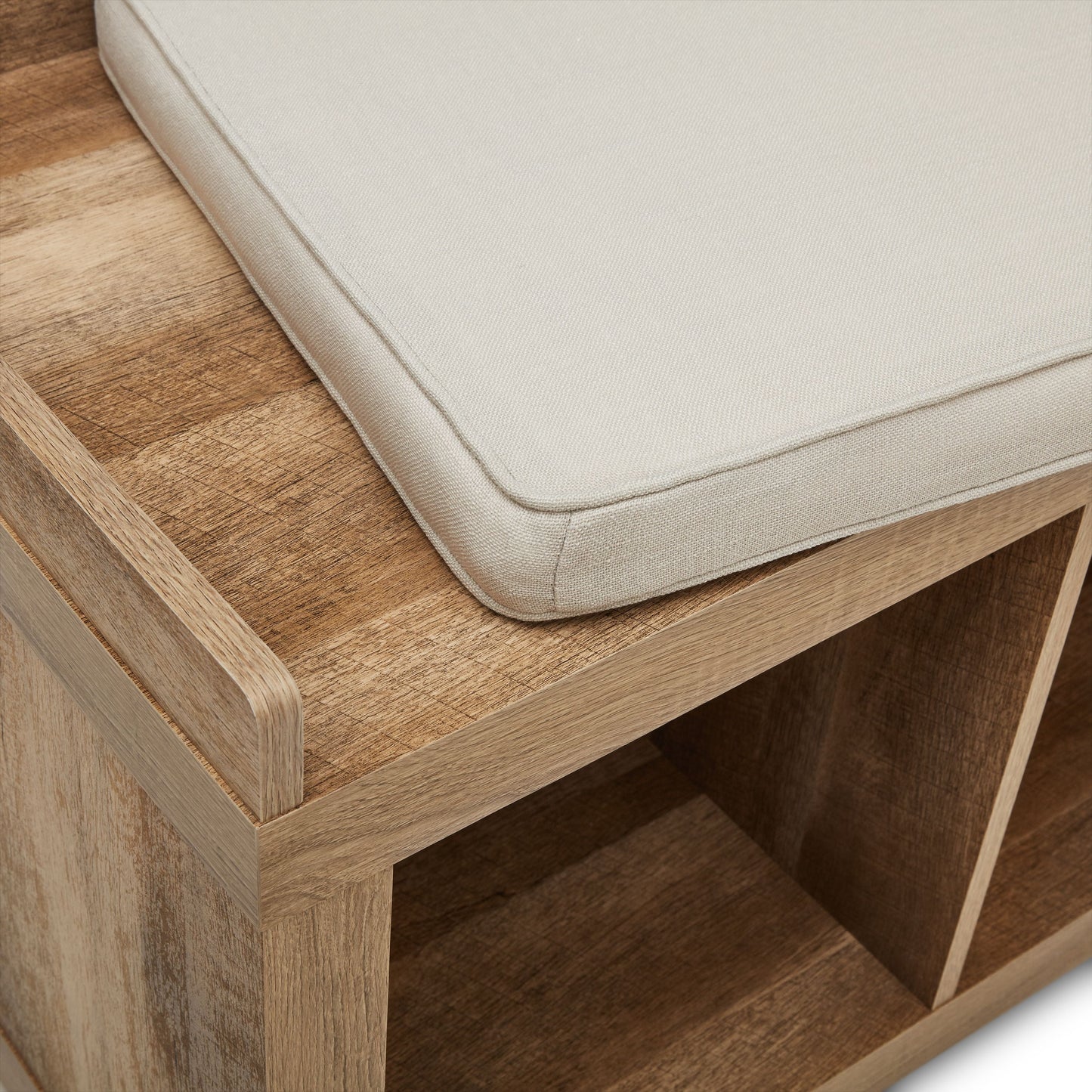 Better Homes & Gardens 4-Cube Shoe Storage Bench – Spacious & Stylish Entryway Organizer (Weathered Finish) - HomeMuse
