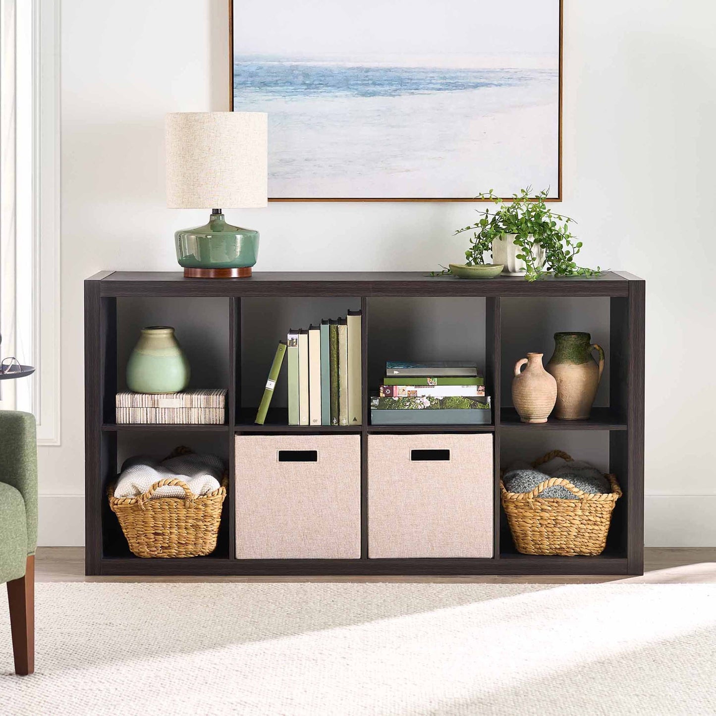 Better Homes & Gardens 8-Cube Storage Organizer – Stylish & Functional Shelving (Solid Black) - HomeMuse