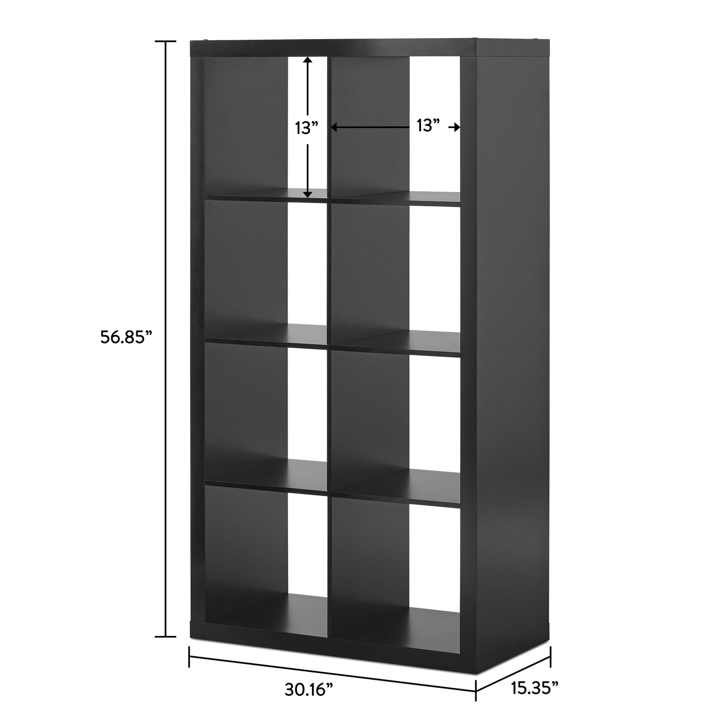 Better Homes & Gardens 8-Cube Storage Organizer – Stylish & Functional Shelving (Solid Black) - HomeMuse