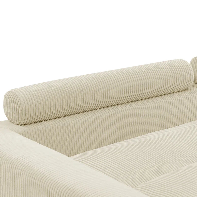 Antravian 127.5'' Oversized Corduroy Sofa – Ultra-Cozy & Stylish Seating for Spacious Living Areas - HomeMuse