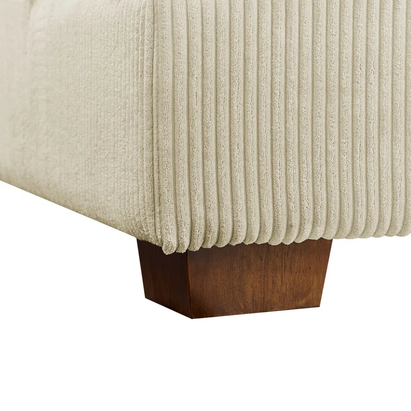 Antravian 127.5'' Oversized Corduroy Sofa – Ultra-Cozy & Stylish Seating for Spacious Living Areas - HomeMuse