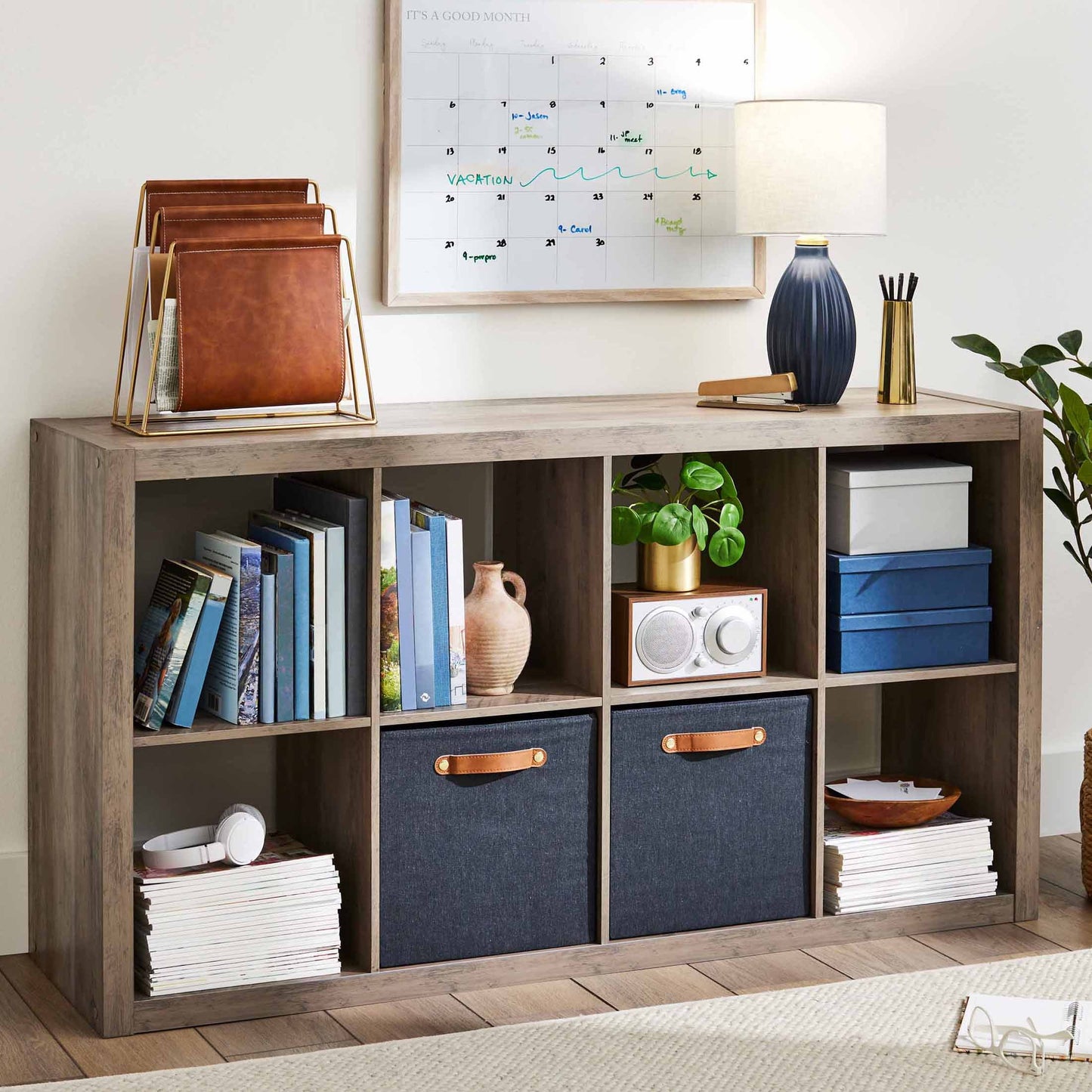 Better Homes & Gardens 8-Cube Storage Organizer – Stylish & Functional Shelving (Solid Black) - HomeMuse
