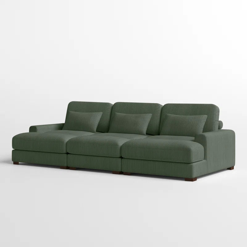 Antravian 127.5'' Oversized Corduroy Sofa – Ultra-Cozy & Stylish Seating for Spacious Living Areas - HomeMuse
