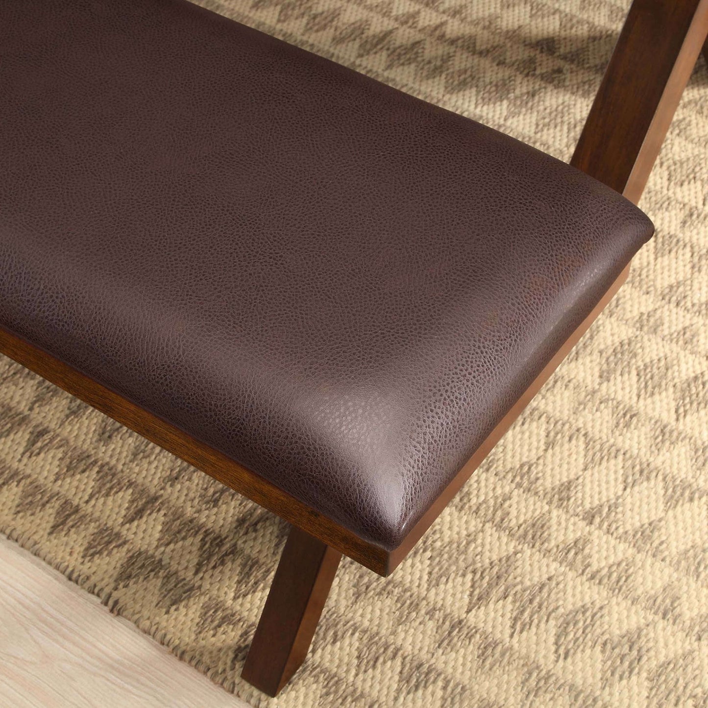 Better Homes & Gardens Maddox Bench – Stylish Espresso Dining & Entryway Seating with Padded Cushion - HomeMuse