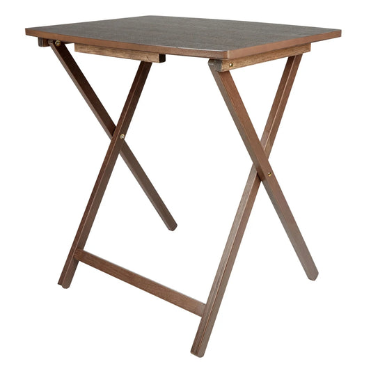 Mainstays Indoor Oversized Single Folding Tray Table – Sturdy & Spacious (Espresso Finish) - HomeMuse