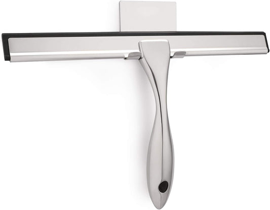All-Purpose Shower Squeegee for Shower Doors, Bathroom, Window and Car Glass - Stainless Steel, 10 Inches - HomeMuse