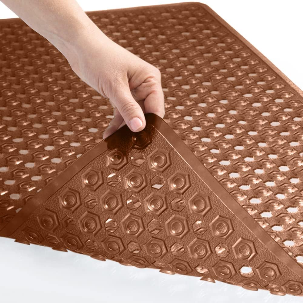 GORILLA GRIP Patented Anti-Slip Bath Tub Mat – Machine Washable, Suction Grip, Drain Holes for Clean & Dry Tubs – 89x41 cm, Clear - HomeMuse