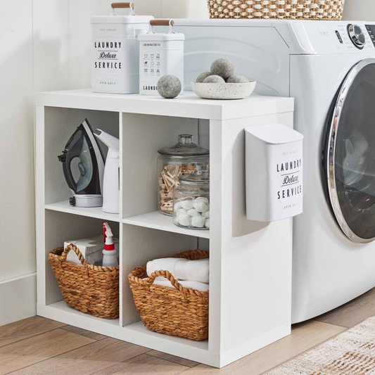Better Homes & Gardens 4-Cube Storage Organizer – Stylish & Functional Shelving (White Texture) - HomeMuse