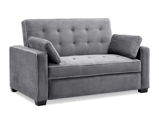Serta Monroe 72.6'' Queen Convertible Sleeper Sofa – Tufted Back & Cushioned Square Arms for Stylish Comfort - HomeMuse